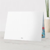 Dachshund-hond in kerstbezorgingswagen sneeuw  kaart (Achterkant)