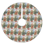 Dachshund Hond in Sneeuw Kerstmis Kerstboom Rok (Voorkant)