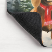 Dachshund Hond in Sneeuw Kerstmis Muismat (Hoek)