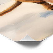 Dachshund Hond in Sneeuw Kerstmis Perfect Poster (Hoek)