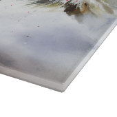 Dachshund Hond in Sneeuw Kerstmis Snijplank (Hoek)