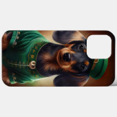 Dachshund hond in St. Patrick's Day jurk Case-Mate iPhone Case (Achterkant (horizontaal))