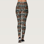 Dachshund Hond Kerst Festief Leggings (Achterkant)
