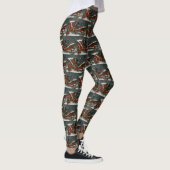 Dachshund Hond Kerst Festief Leggings (Rechts)