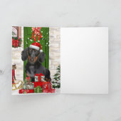 Dachshund Hond Kerst   Kaart (Binnen)