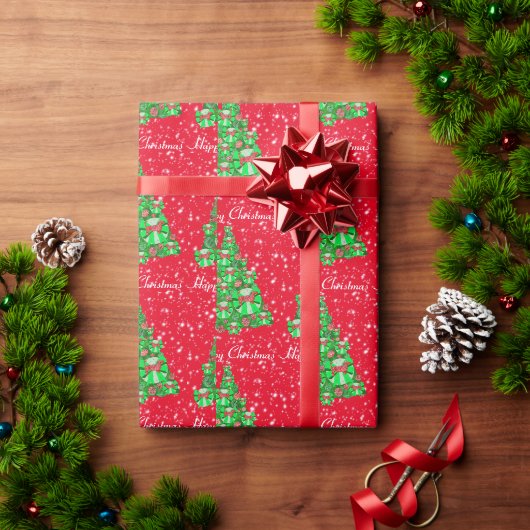 Dachshund hond Kerstboom Kerst rood Cadeaupapier (Feestdagen Geschenken)