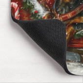 Dachshund Hond Kerstfeest Muismat (Hoek)