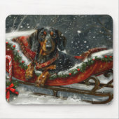 Dachshund Hond Kerstfeest Muismat (Voorkant)