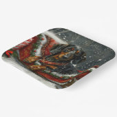 Dachshund Hond Kerstfeest Papieren Bordje (Gebogen)