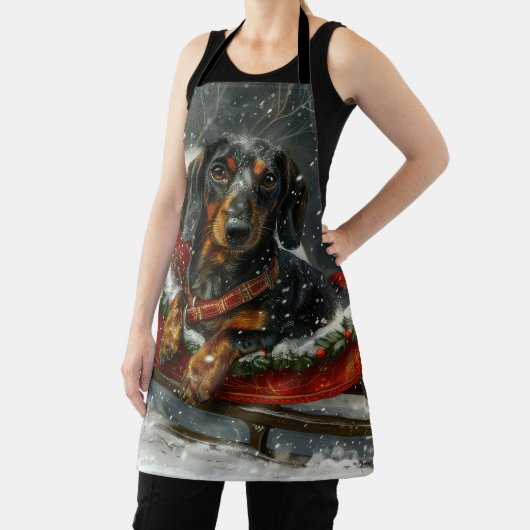 Dachshund Hond Kerstfeest Schort (Insitu)