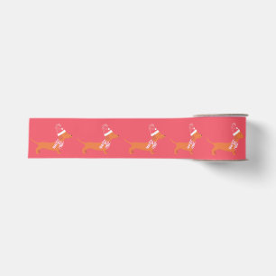 Dachshund Hond Kerstmis Grosgrain Lint