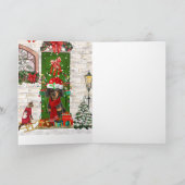 Dachshund Hond Kerstmis   Kaart (Binnen)