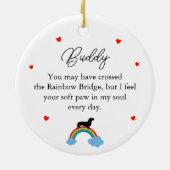 Dachshund Hond Maatwerk Herdenking Keramisch Ornament (Achterkant)