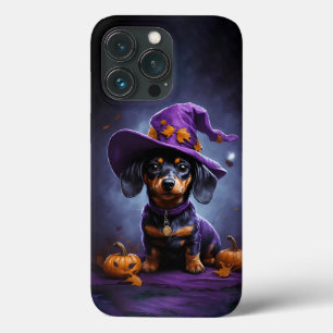 Dachshund hond met Halloween pompoen telefoonhoesj Case-Mate iPhone Case