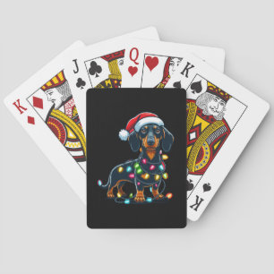 Dachshund Hond Moeder Kerst Eigenaar Gift Pokerkaarten