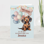 Dachshund hond Moeder/Vader verjaardag  Kaart (Voorkant)