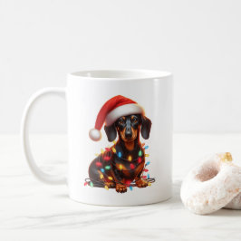 Dachshund Hond Puppy Kerstmis Koffiemok