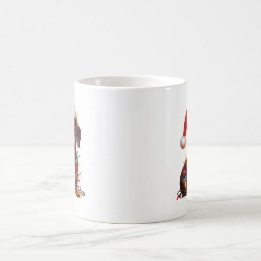 Dachshund Hond Puppy Kerstmis Koffiemok (Center)