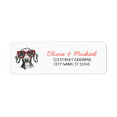 Dachshund-hond Retouradres Etiket (Voorkant)