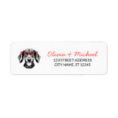 Dachshund-hond Retouradres Etiket (Voorkant)