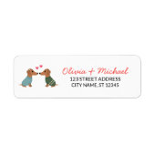Dachshund-hond Retouradres Etiket (Voorkant)