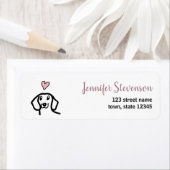 Dachshund-hond retouradreslabel etiket (Insitu)
