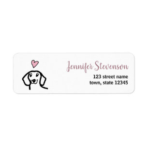 Dachshund-hond retouradreslabel etiket