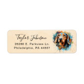 Dachshund-hond retouradreslabel etiket (Voorkant)