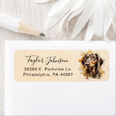Dachshund-hond retouradreslabel etiket (Insitu)