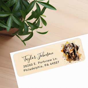 Dachshund-hond retouradreslabel etiket