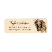 Dachshund-hond retouradreslabel etiket (Voorkant)