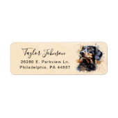 Dachshund-hond retouradreslabel etiket (Voorkant)