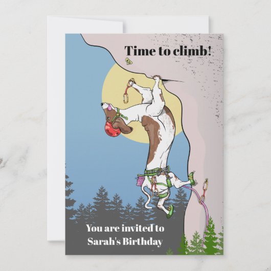 Dachshund hond rock klimmen kaart (Voorkant)