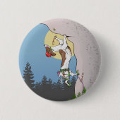 Dachshund hond rock klimmen ronde button 5,7 cm (Voorkant)