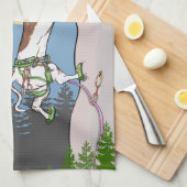 Dachshund hond rock klimmen theedoek (Quarter Fold)