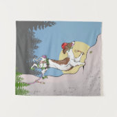 Dachshund hond rock klimmen wandkleed (Voorkant (horizontaal))