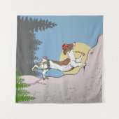 Dachshund hond rock klimmen wandkleed (Voorkant (horizontaal))