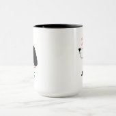 Dachshund Hond Romantische Roze Harten Gepersonali Mok (Midden)