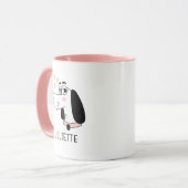 Dachshund Hond Romantische Roze Harten Gepersonali Mok (Voorkant links)