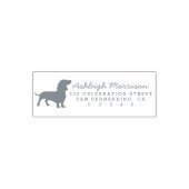 Dachshund hond silhouet aangepaste retour adres  zelfinktende stempel (Design)