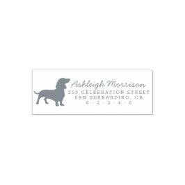 Dachshund hond silhouet aangepaste retour adres  zelfinktende stempel