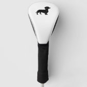 Dachshund Hond Silhouet Golfheadcover (Voorkant)