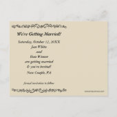 Dachshund Hond Silhouetten Bruiloft Save the Date Aankondigingskaart (Achterkant)