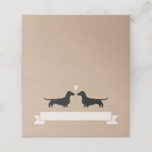 Dachshund Hond Silhouetten Trouwplaats Kaarten Plaatskaartje (Buitenkant ongevouwen)