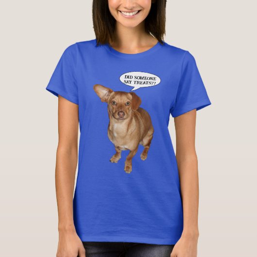 Dachshund Hond Treats T-shirt (Voorkant)