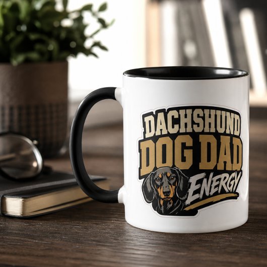 Dachshund hond vader energie mok