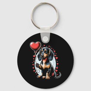 Dachshund-hond Valentijnsdag-hondeneigenaar Valent Sleutelhanger