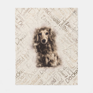 Dachshund-hond van Longhaire Fleece Deken