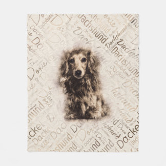 Dachshund-hond van Longhaire Fleece Deken