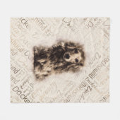 Dachshund-hond van Longhaire Fleece Deken (Voorkant (Horizontaal))